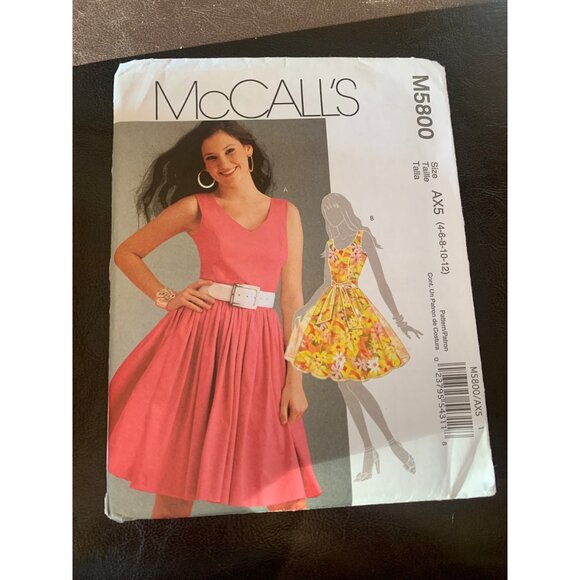 McCall's Misses Dress Sewing Pattern Sz 4 - 12 M5800 - Uncut - Picture 1 of 9